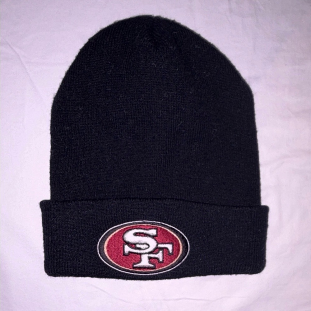 San Francisco 49ers Black Beanie NFL Officially Licensed One Size